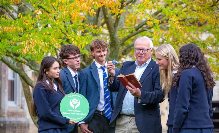 Canford unveils new green plaque celebrating National Plant Collection